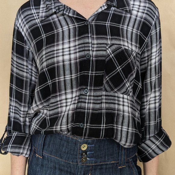 Eddie Bauer flannel, size xl. Black & grey. - Picture 3 of 13